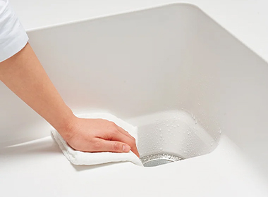 お手入れしやすい排水口